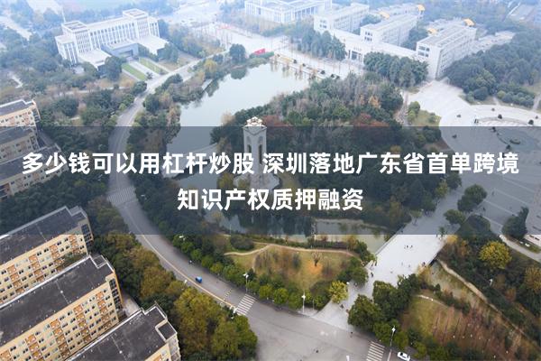 多少钱可以用杠杆炒股 深圳落地广东省首单跨境知识产权质押融资